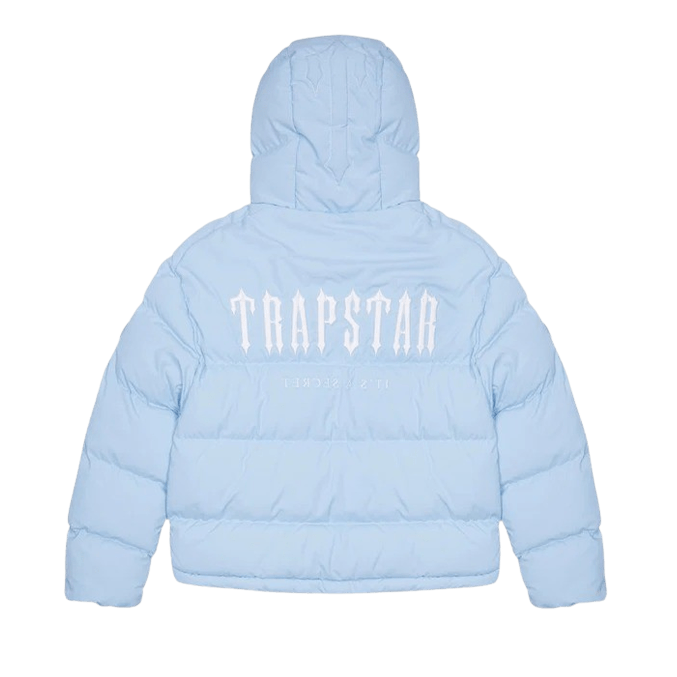 Trapstar Decoded Hooded Puffer 2.0 -Ice Blue — XXS — Front View