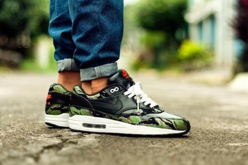 atmos x Nike Air Max 1 PRM "Tiger Camo - Snake" — UK 3 | EU 35.5 | US 3.5 — Side View