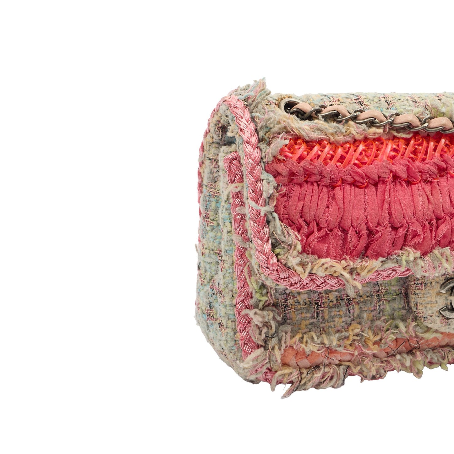 Chanel Shoulder Bag Classic Single Flap - Medium in Multi, Fabric — Alternate View 8