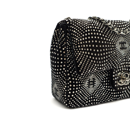 Chanel Shoulder Bag Flap Bag in Black, Velvet — Alternate View 7