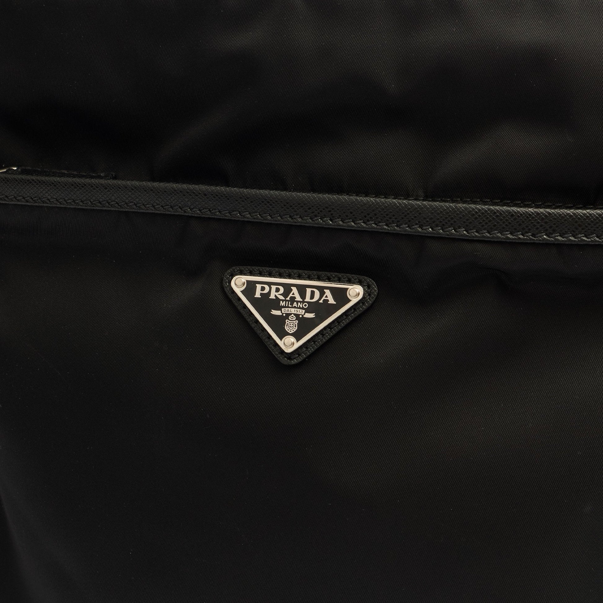 Prada Cross Body Nylon Messenger in Black, Nylon — Alternate View 18