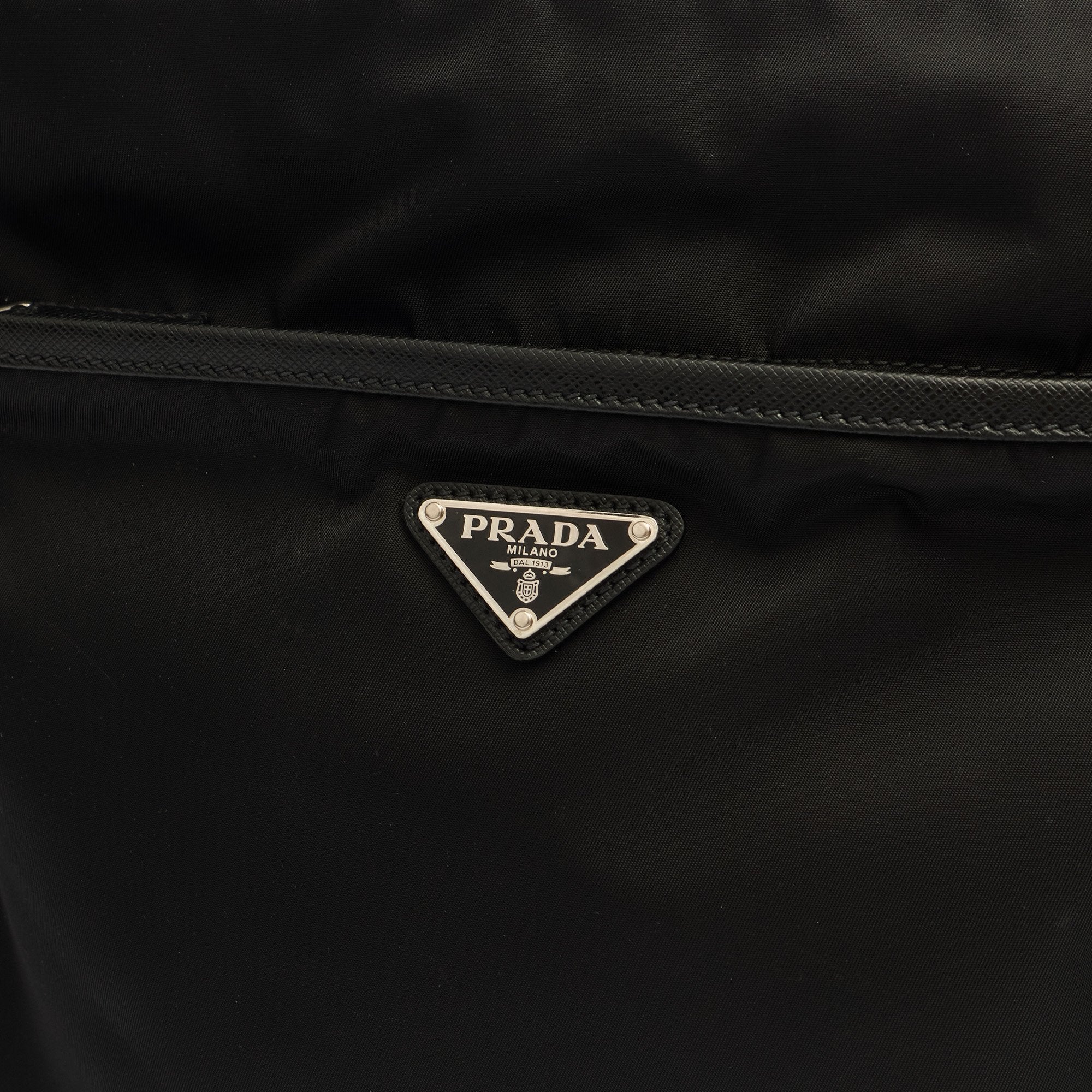 Prada Cross Body Nylon Messenger in Black, Nylon — Alternate View 18