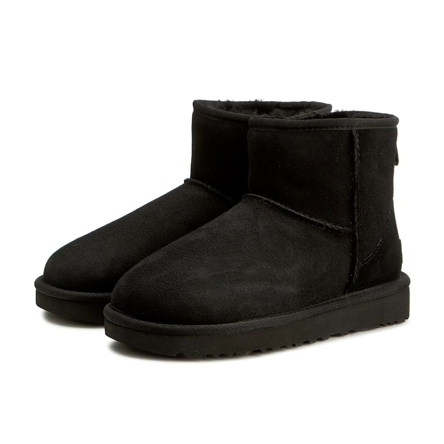 UGG Classic Mini II Boot Black (Wmns) — UK 1 — Side View