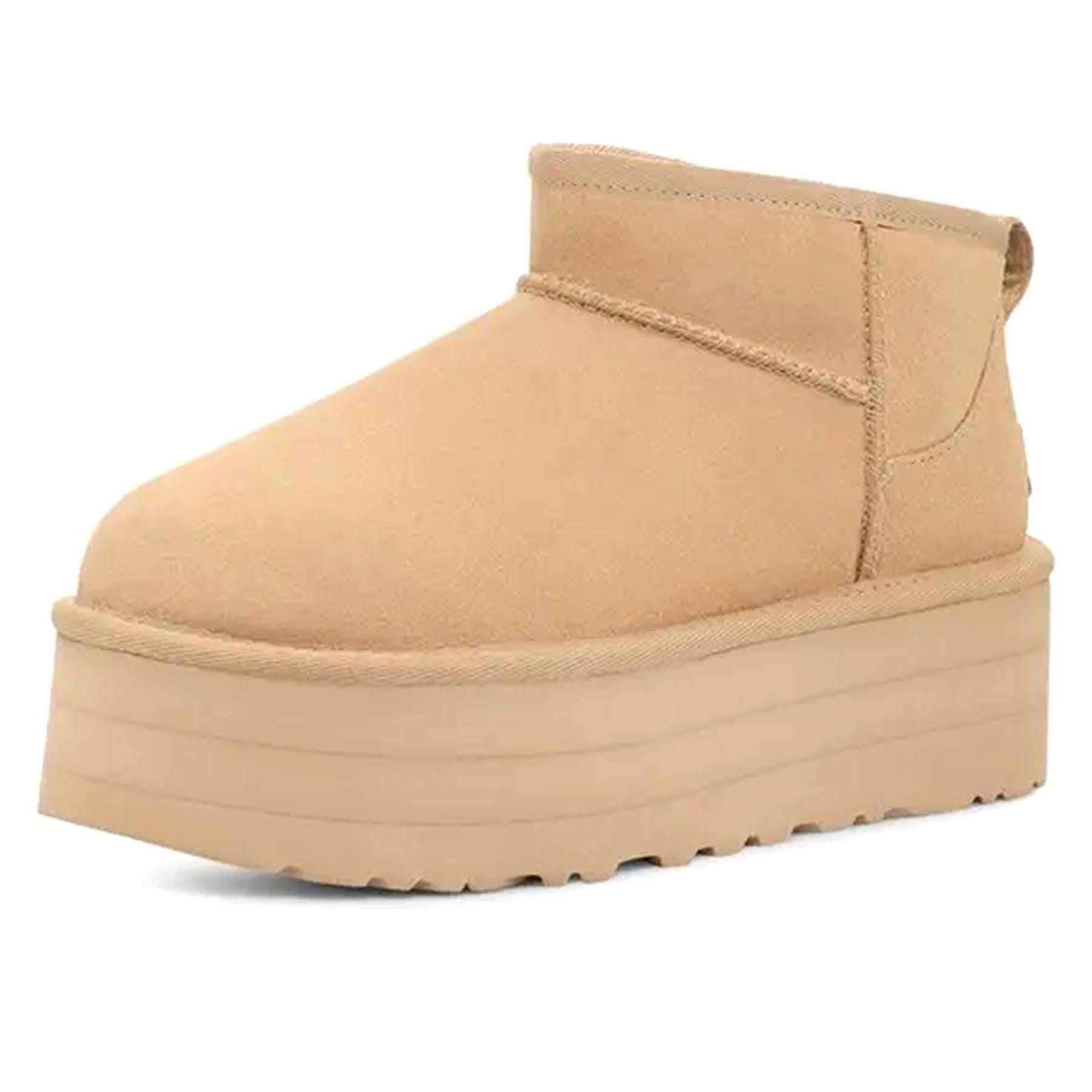 UGG Classic Ultra Mini Platform Driftwood (Wmns) — UK 1 — Side View