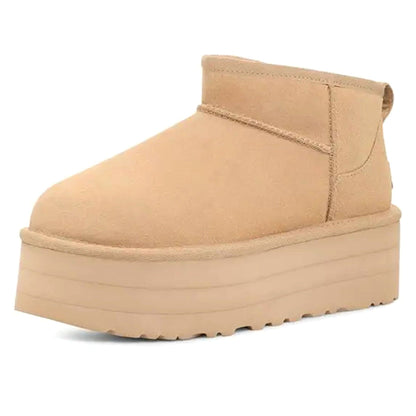 UGG Classic Ultra Mini Platform Driftwood (Wmns) — UK 1 — Side View