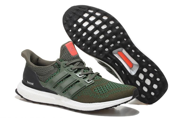 ADIDAS ORIGINALS ULTRA BOOST GREEN-BLACK — UK 3.5 | EU 36 | US 4 — Back View