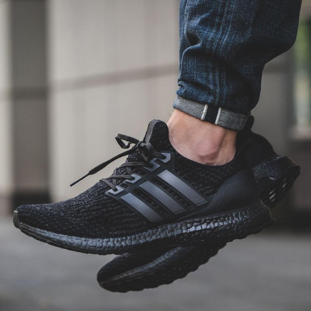 Adidas UltraBoost 3.0 "Matte Black" — UK 3.5 | EU 36 | US 4 — Lifestyle View