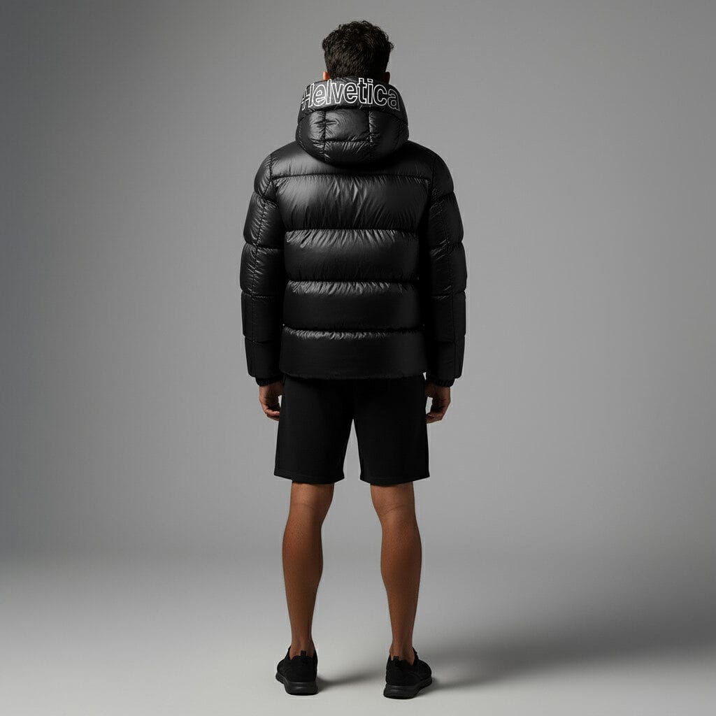 Helvetica Mountain Pioneers Summit Hooded Down Jacket — S — Detail View