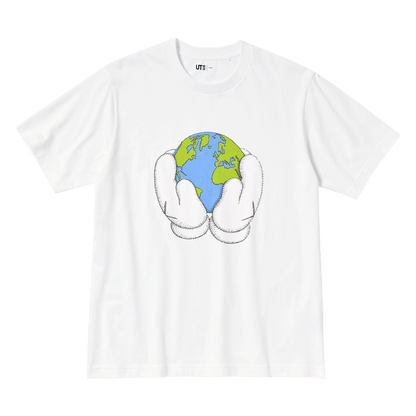 KAWS x UNIQLO Peace For All Tee White — XXS — Front View