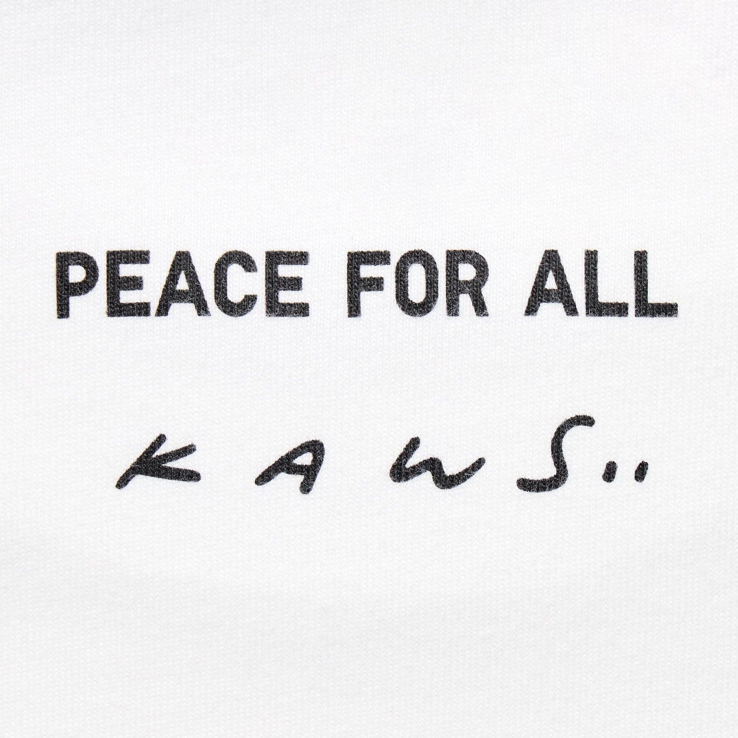 KAWS x UNIQLO Peace For All Tee White — XXS — Top View
