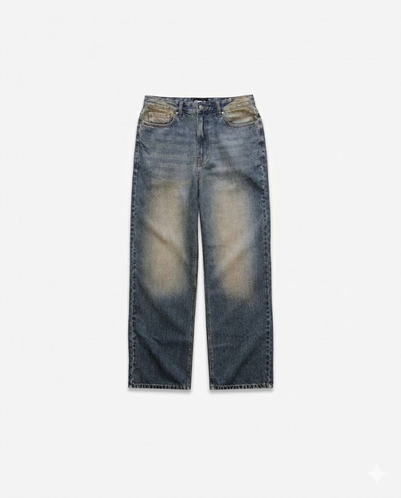 Benir Clothing Relaxed Denim - Rust Blue — 28 — Front View