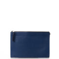 Burberry Clutch Clutch in Blue, Leather — Front View
