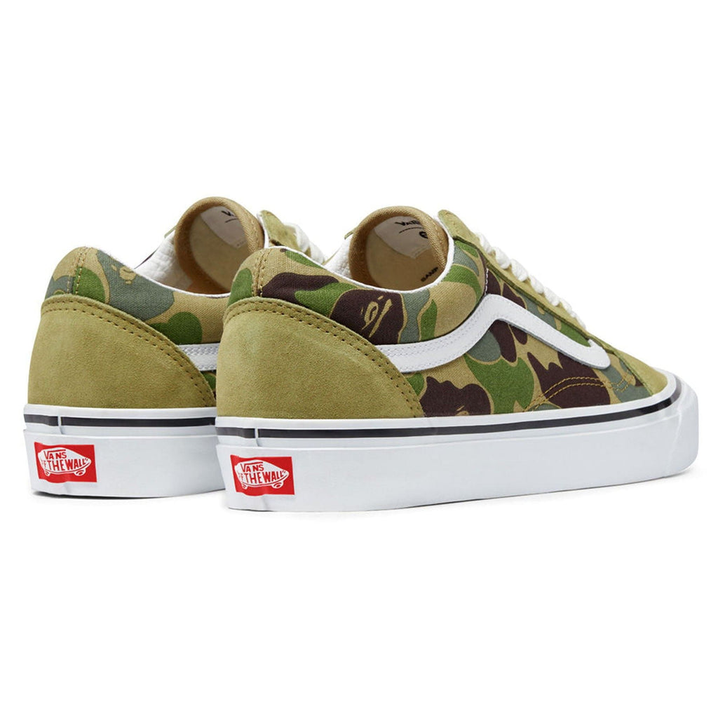 BAPE x Old Skool 36 DX 'Green Camo' — UK 2.5 | EU 34.5 | US 3.5 — Back View