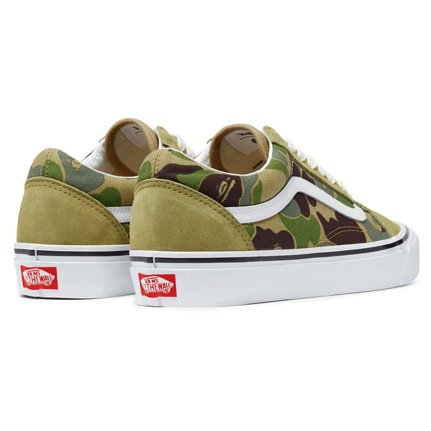BAPE x Old Skool 36 DX 'Green Camo' — UK 2.5 | EU 34.5 | US 3.5 — Back View