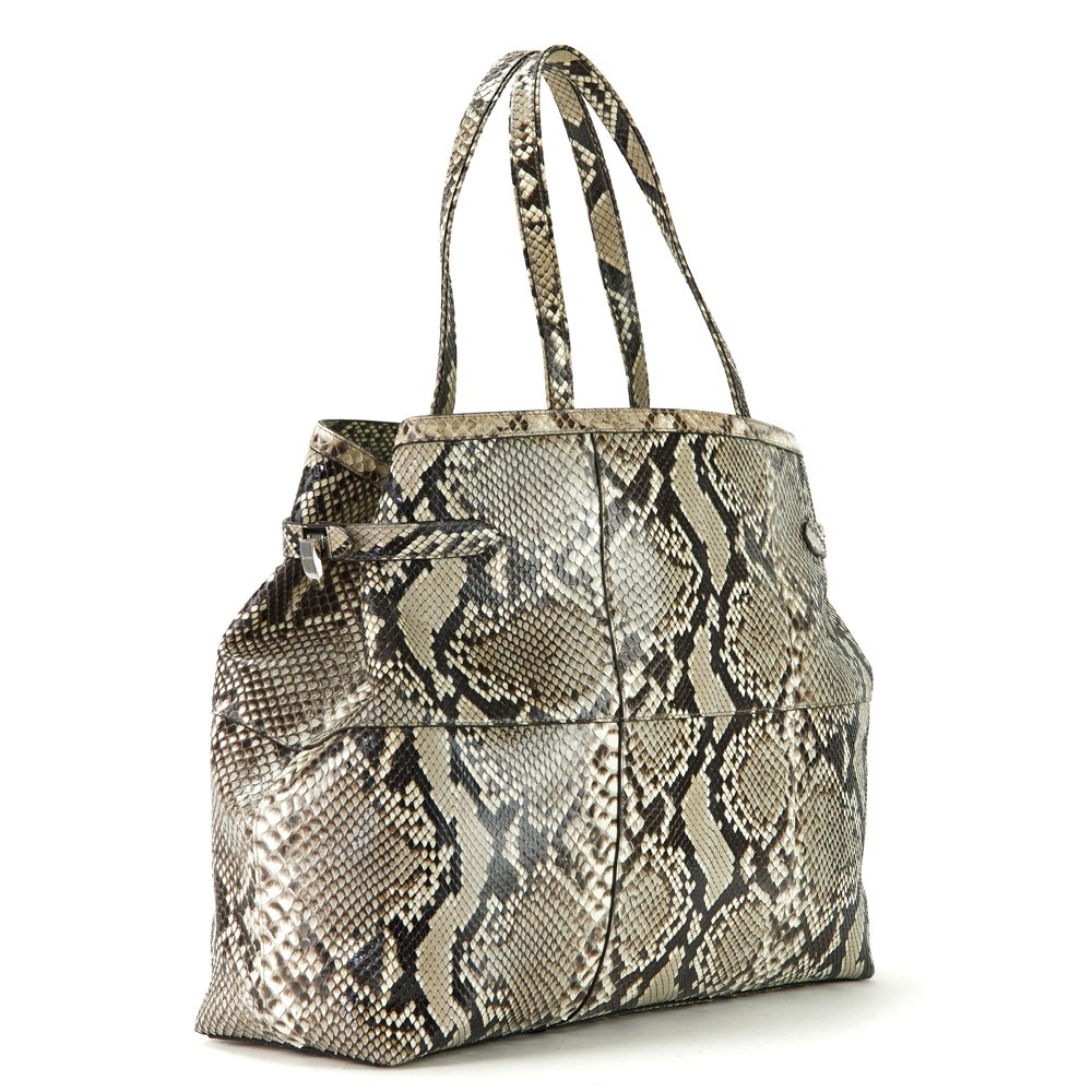 Asprey Tote Tote in Grey, Exotic — Side View