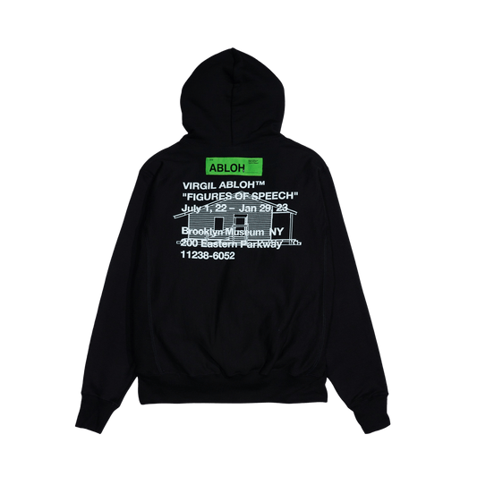 Virgil Abloh Gymnastics Art Institute Hoodie 'Black' — XXS — Front View