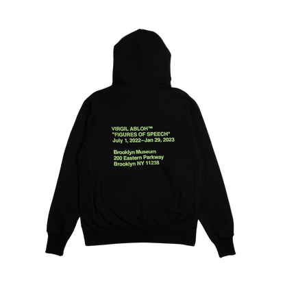 Virgil Abloh FOS Mickey BkM Hoodie 'Black' — XXS — Front View