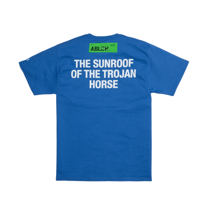 Virgil Abloh FOS Sunroof Tee 'Blue' — XXS — Front View
