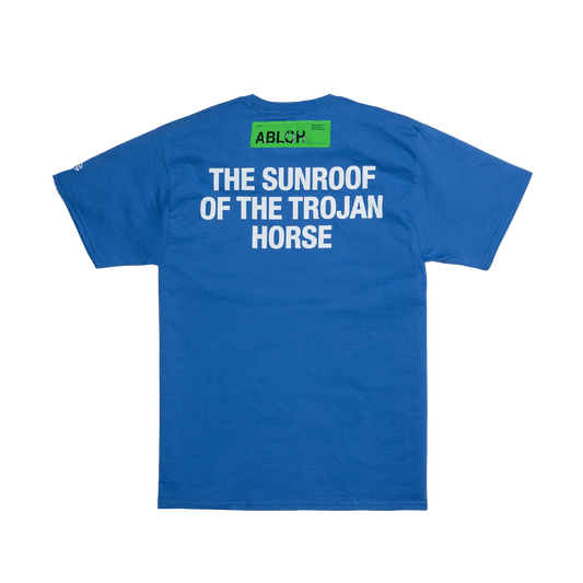 Virgil Abloh FOS Sunroof Tee 'Blue' — XXS — Front View
