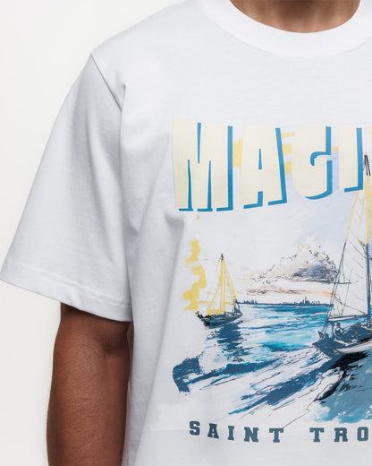 Magiri Voyage Printed T-Shirt 'White' — White — Size S — Lifestyle View