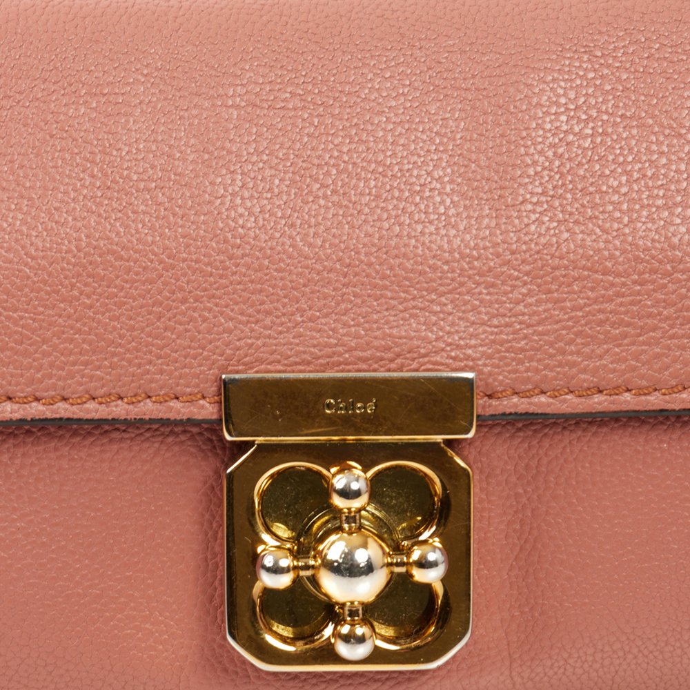 Chloe Purse Elsie Continental Flap Wallet in Nut, Calfskin Leather — Alternate View 13