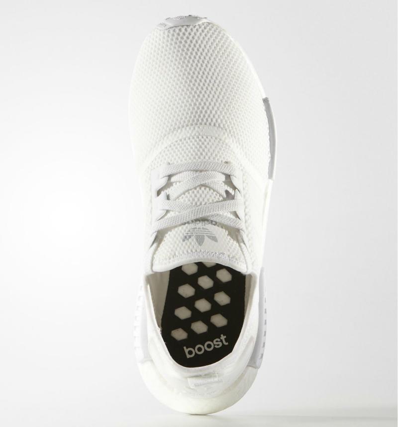 adidas NMD Runner - Triple White — UK 3.5 | EU 36 | US 4 — Detail View