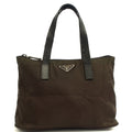 Prada Tote Nylon Tote Bag in Green, Nylon — Front View