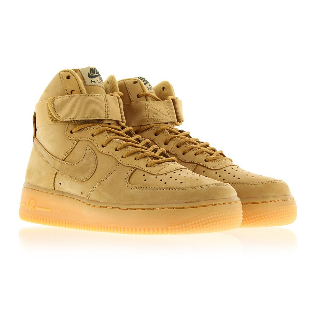 NIKE WMNS AIR FORCE 1 HIGH FLAX — UK 2.5 | EU 35.5 | US 5 — Back View