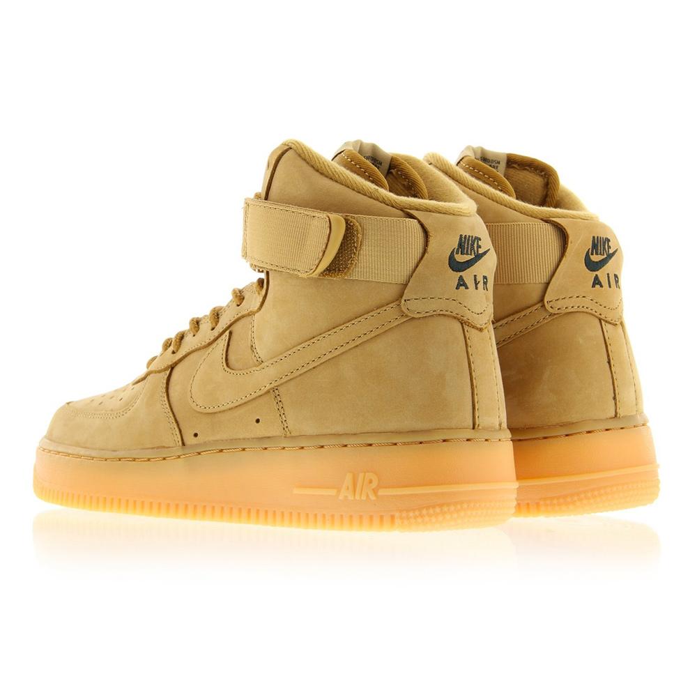 NIKE WMNS AIR FORCE 1 HIGH FLAX — UK 2.5 | EU 35.5 | US 5 — Top View