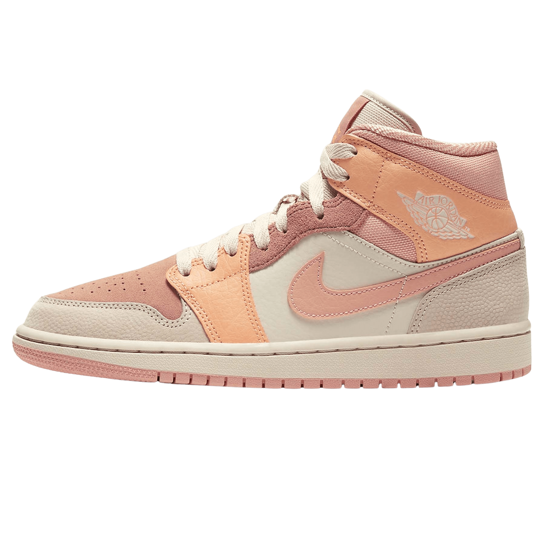 Air Jordan 1 Wmns Mid 'Apricot' — UK 2.5 | EU 35.5 | US 5 — Front View