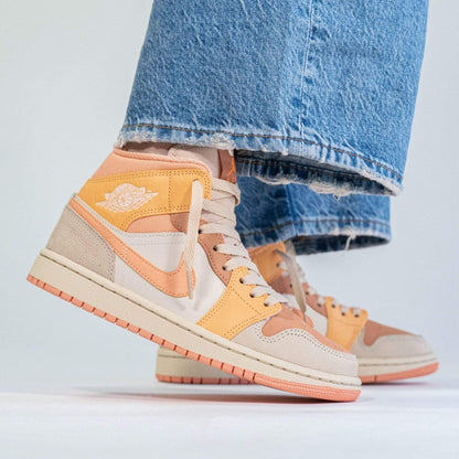 Air Jordan 1 Wmns Mid 'Apricot' — UK 2.5 | EU 35.5 | US 5 — Lifestyle View