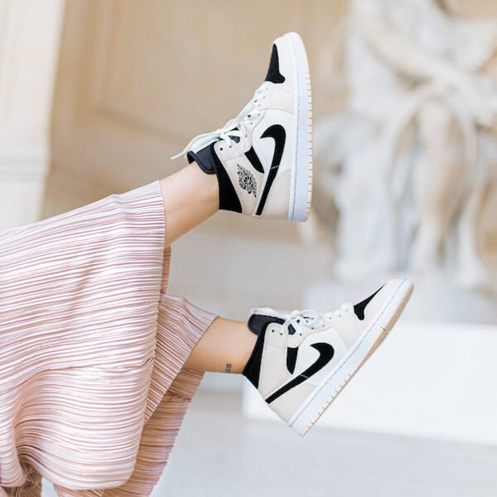 Air Jordan 1 Mid Wmns 'Barely Orange' — UK 2.5 | EU 35.5 | US 5 — Lifestyle View