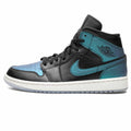 Air Jordan 1 Mid Wmns 'Metallic Turquoise' — UK 2.5 | EU 35.5 | US 5 — Front View