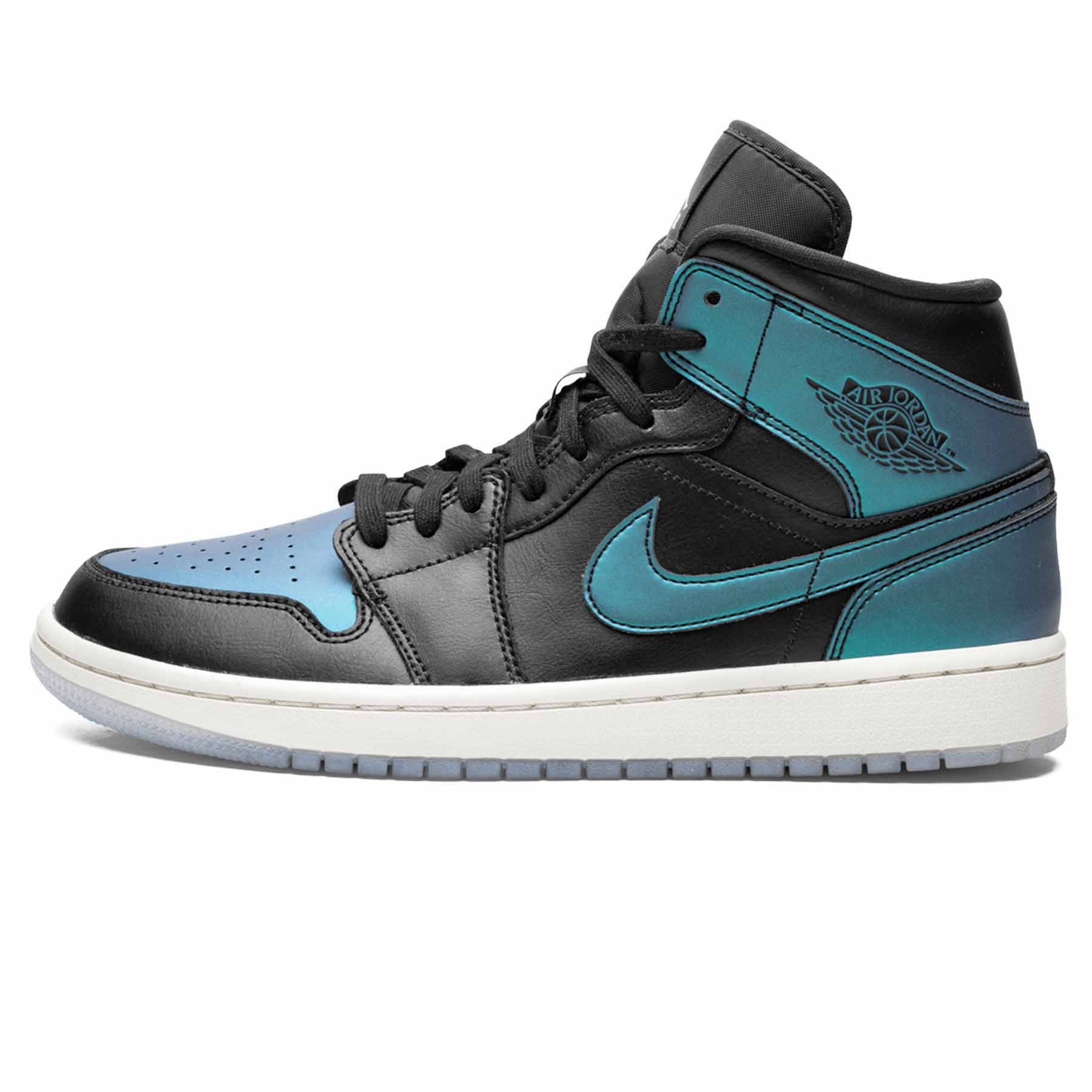 Air Jordan 1 Mid Wmns 'Metallic Turquoise' — UK 2.5 | EU 35.5 | US 5 — Front View