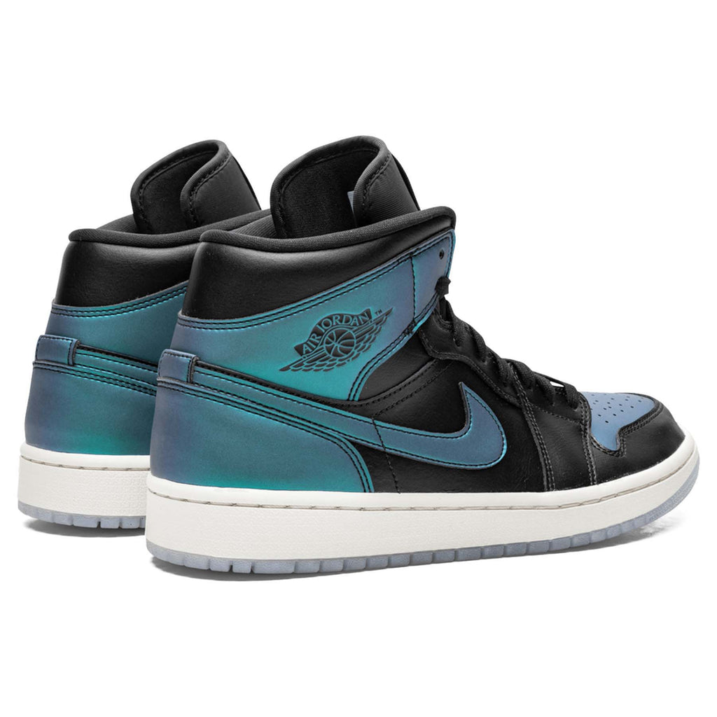 Air Jordan 1 Mid Wmns 'Metallic Turquoise' — UK 2.5 | EU 35.5 | US 5 — Back View
