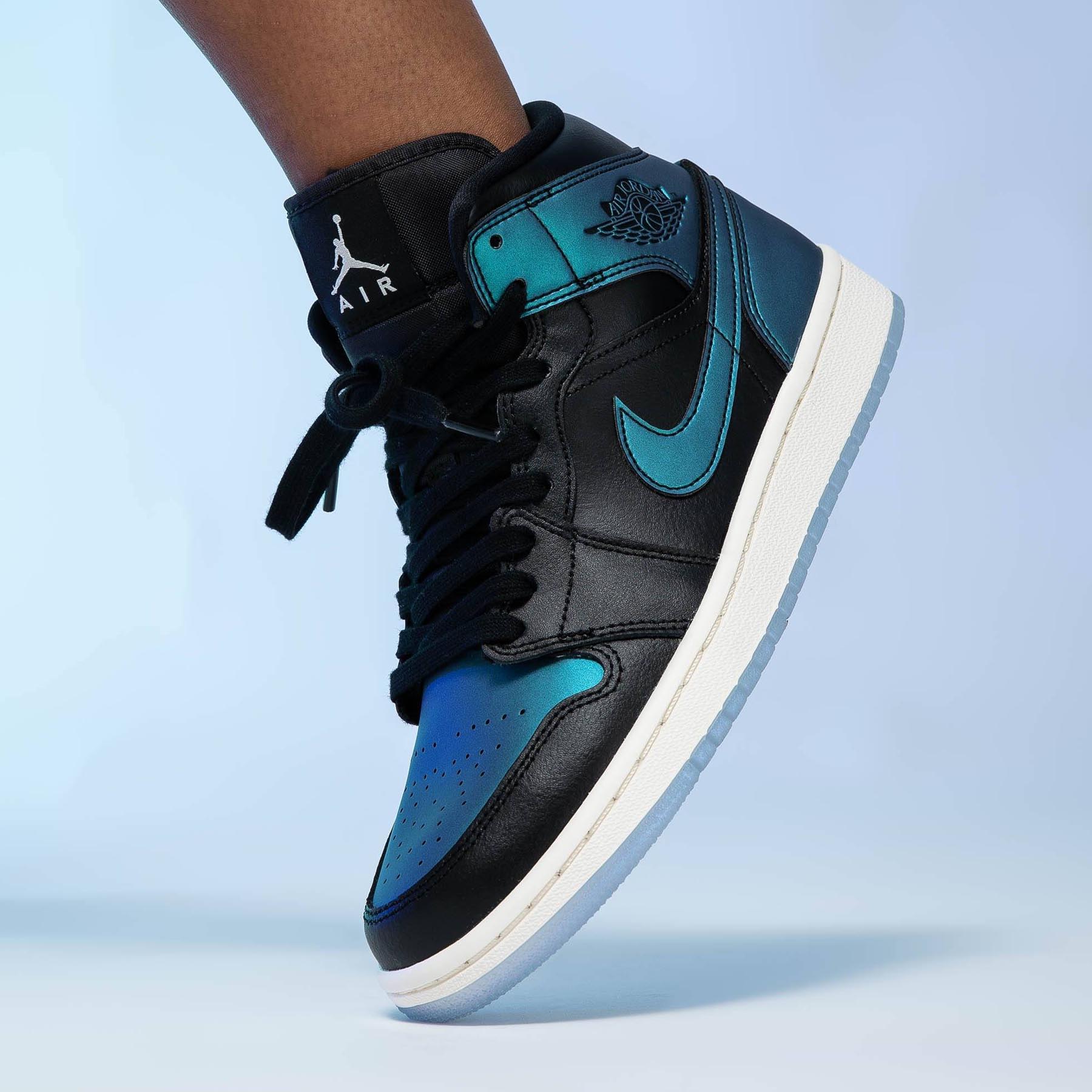 Air Jordan 1 Mid Wmns 'Metallic Turquoise' — UK 2.5 | EU 35.5 | US 5 — Alternate View 7