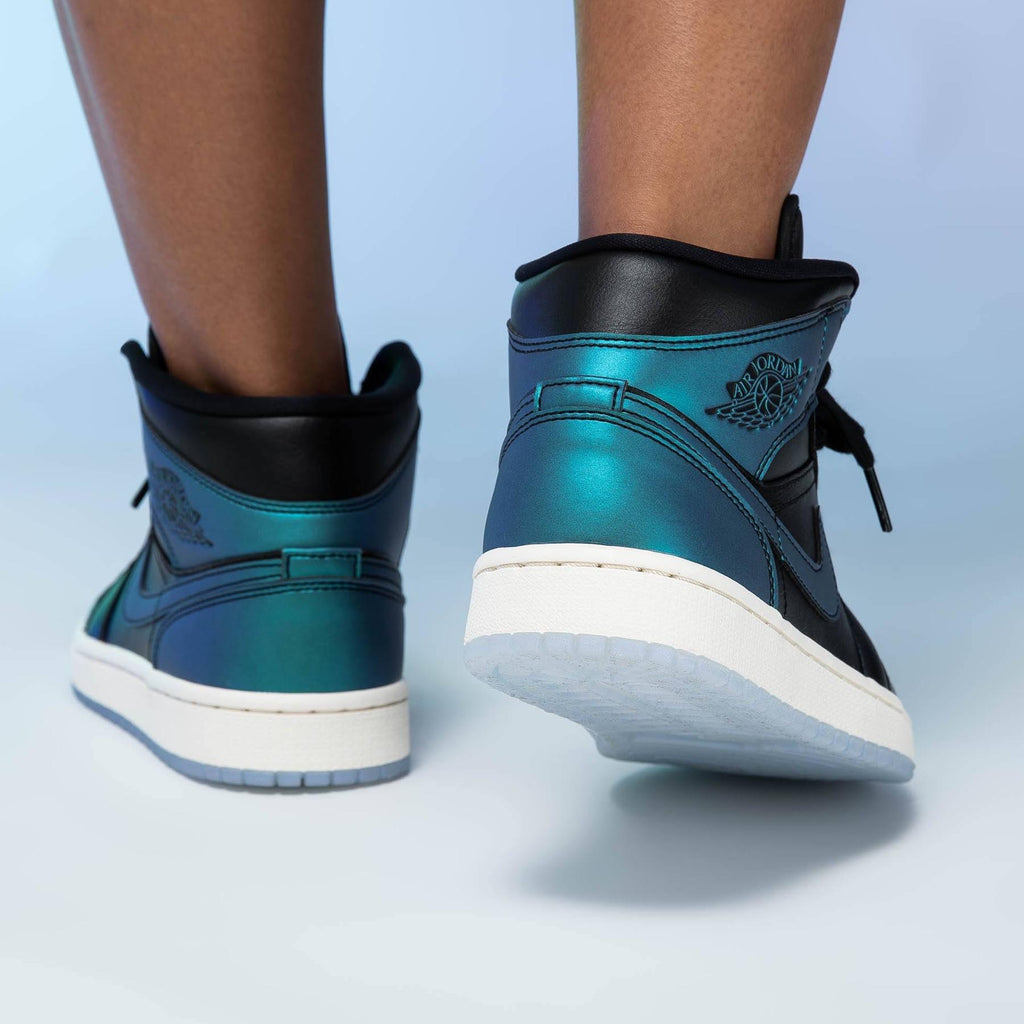 Air Jordan 1 Mid Wmns 'Metallic Turquoise' — UK 2.5 | EU 35.5 | US 5 — Alternate View 8