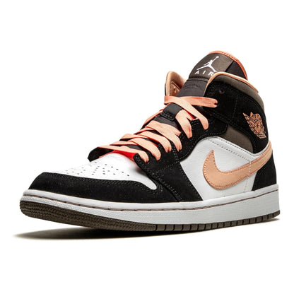 Air Jordan 1 Wmns Mid SE 'Peach Mocha' — UK 2.5 | EU 35.5 | US 5 — Top View
