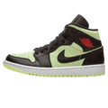 Air Jordan 1 Wmns Mid SE 'Black Barely Volt' — UK 2.5 | EU 35.5 | US 5 — Front View