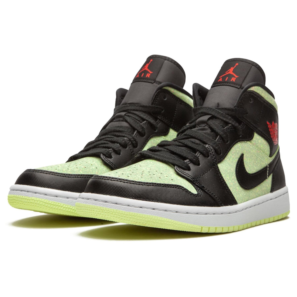 Air Jordan 1 Wmns Mid SE 'Black Barely Volt' — UK 2.5 | EU 35.5 | US 5 — Side View