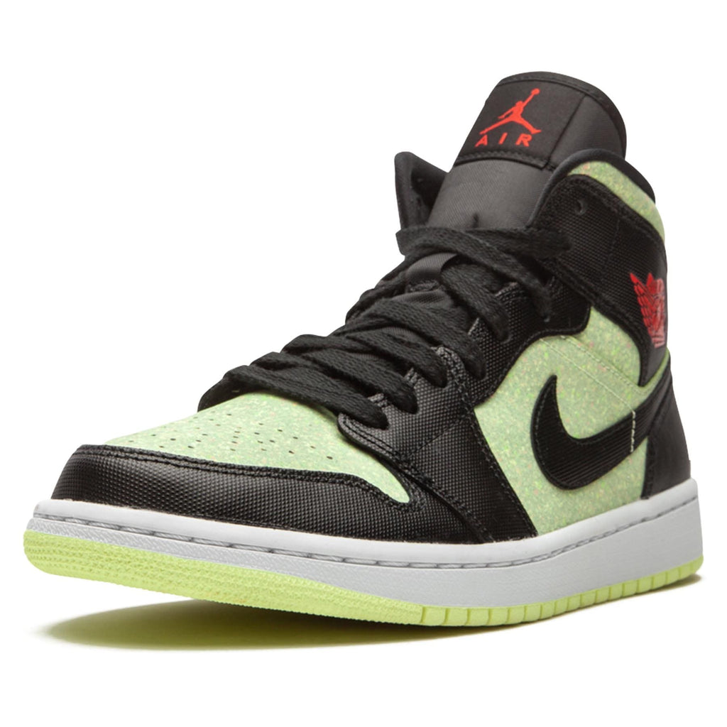 Air Jordan 1 Wmns Mid SE 'Black Barely Volt' — UK 2.5 | EU 35.5 | US 5 — Top View