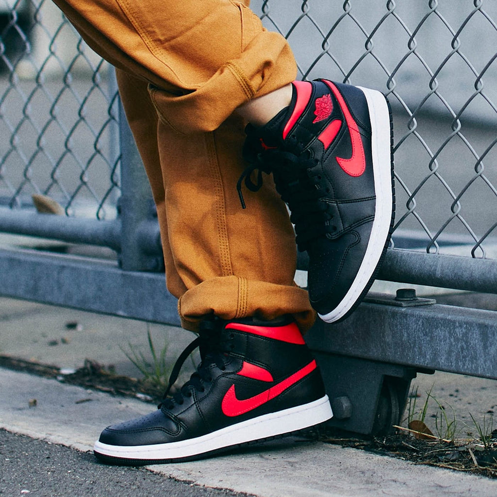 Air Jordan 1 Wmns Mid 'Siren Red' — UK 2.5 | EU 35.5 | US 5 — Lifestyle View
