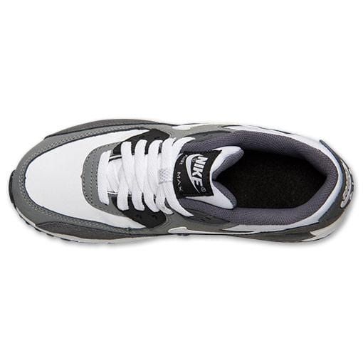 Nike Air Max 90 White-Cool Grey-Dark Grey — UK 3 | EU 35.5 | US 3.5 — Top View