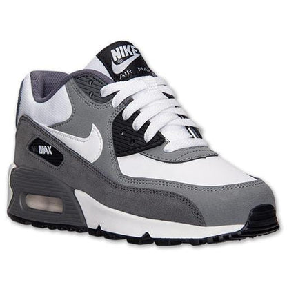 Nike Air Max 90 White-Cool Grey-Dark Grey — UK 3 | EU 35.5 | US 3.5 — Back View