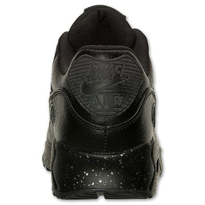 Nike Air Max 90 Premium Black-Metallic Silver — UK 3 | EU 35.5 | US 3.5 — Back View
