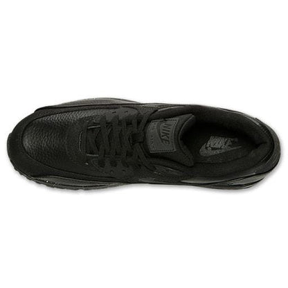 Nike Air Max 90 Premium Black-Metallic Silver — UK 3 | EU 35.5 | US 3.5 — Top View