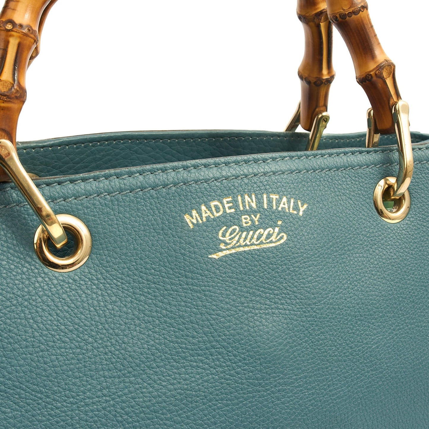 Gucci Tote Bamboo Shopper Tote - Medium in Blue, Leather — Alternate View 14