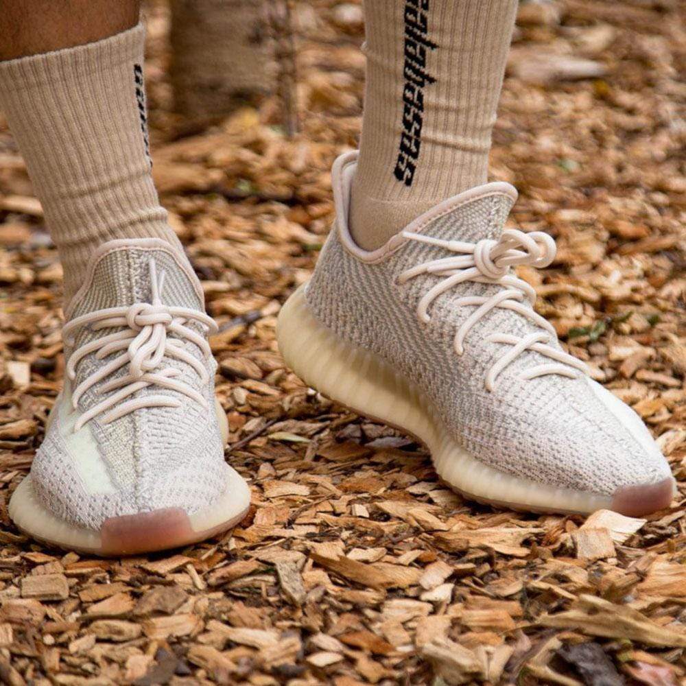 Adidas Yeezy Boost 350 V2 'Citrin Non-Reflective' — 3 UK | 35.5 EU — Lifestyle View