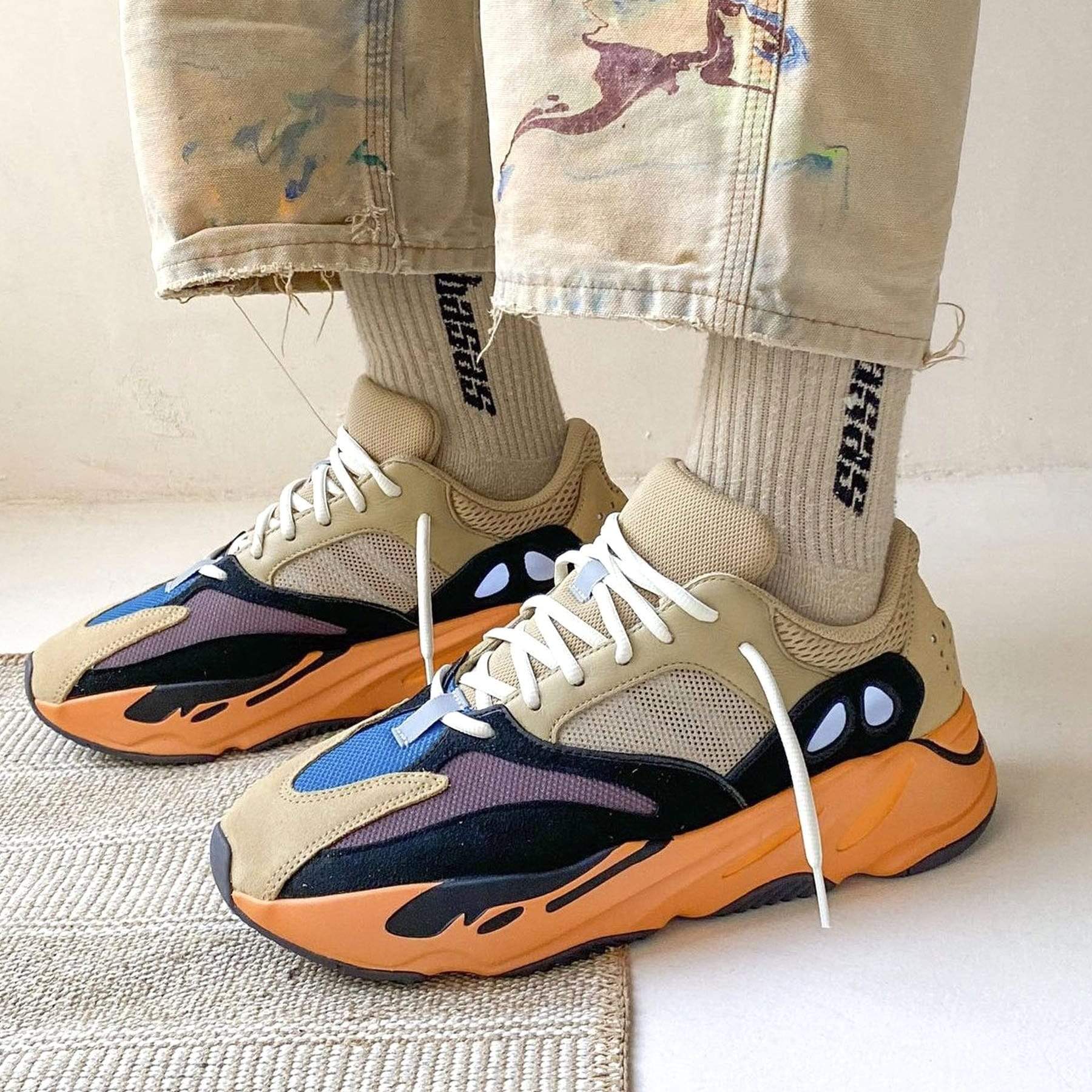 adidas Yeezy Boost 700 'Enflame Amber' — UK 3.5 | EU 36 | US 4 — Lifestyle View