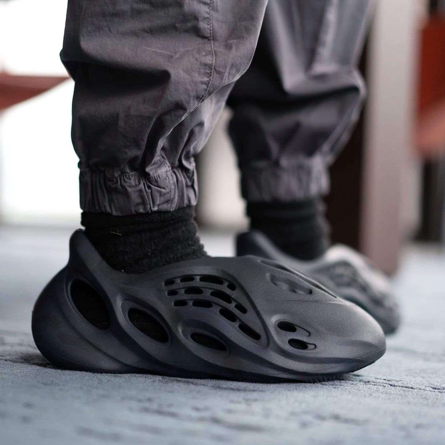 adidas Yeezy Foam Runner 'Mineral Blue' — UK 3.5 | EU 36 | US 4 — Lifestyle View